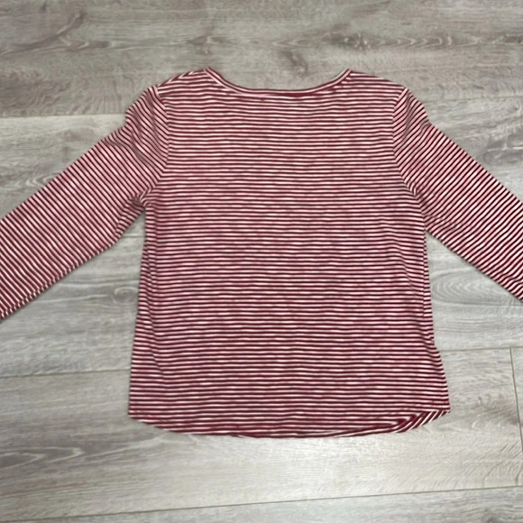 Highline Collective Bell Sleeve Red White Striped Top L - Picture 13 of 15